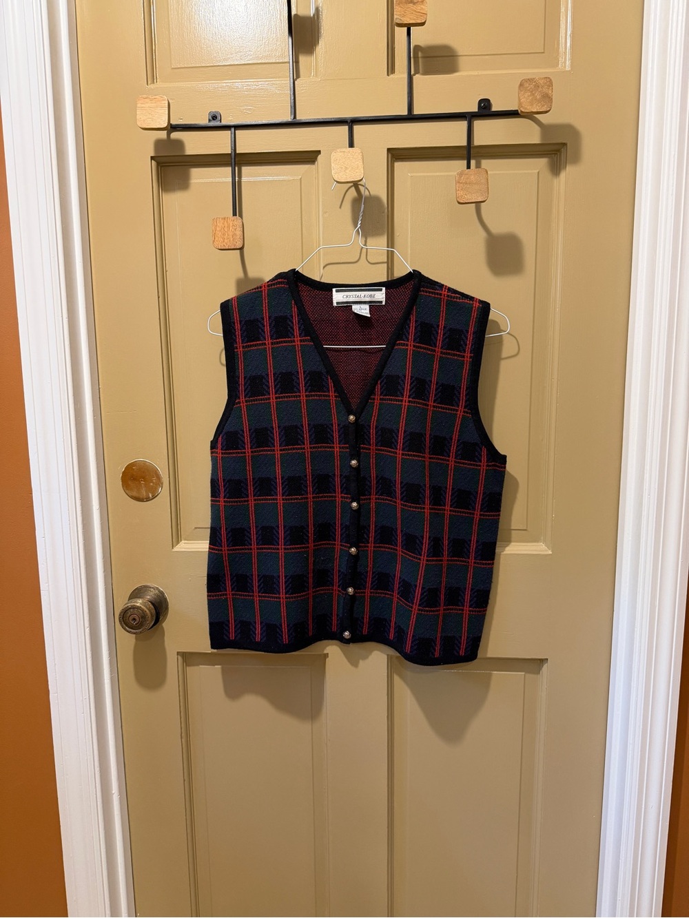 80s/90s plaid sweater vest